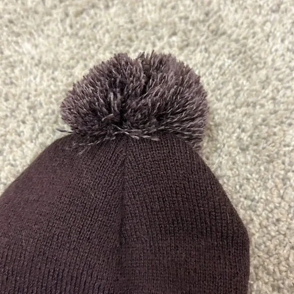 Carhartt Knit‎ Winter Hat Puffball Beanie Purple Kid's Youth Size - Picture 4 of 5